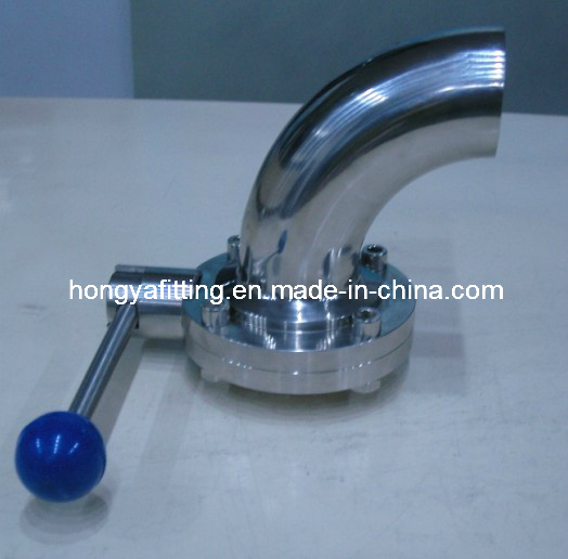 Sanitary Butterfly Valve with Elbow (HYB09)