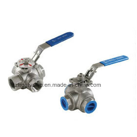 Stainless Steel Three Way Threaded Ball Valves