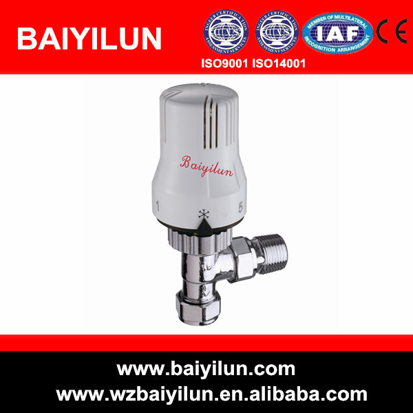 UK Automatic Trv 15mm Angled Radiator Valve