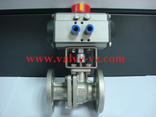 Pneumatic Actuator 2PC Flanged Ball Valve