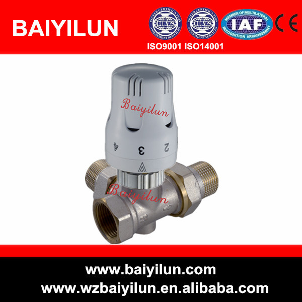 Automatic Brass Three Way Valve Thermostatic Radiator Valve