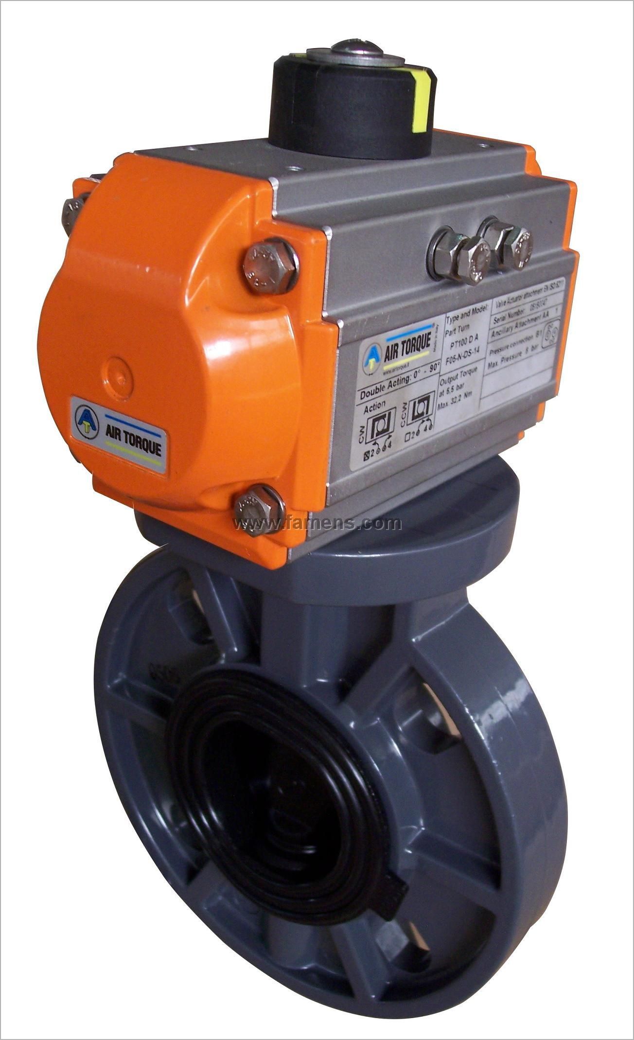 PVC/Pph Butterfly Valve with DIN/JIS/ANSI Flange