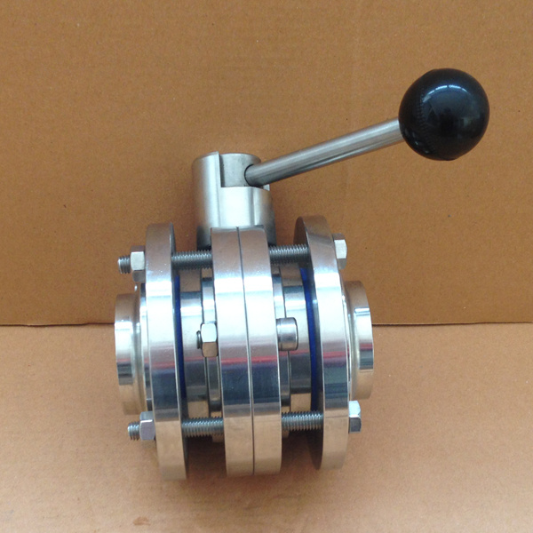 Stainless Steel Three Pieces Butt Weld Butterfly Valves Sanitary 3 Pieces Butterfly Valves