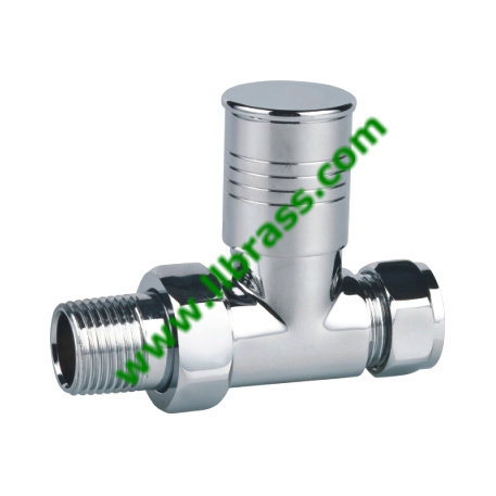 CE Chrome Straight Radiator Valve