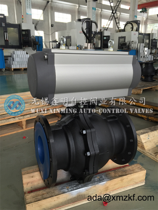 Pneumatic Actuator Wcb Ball Valve with Flange Port