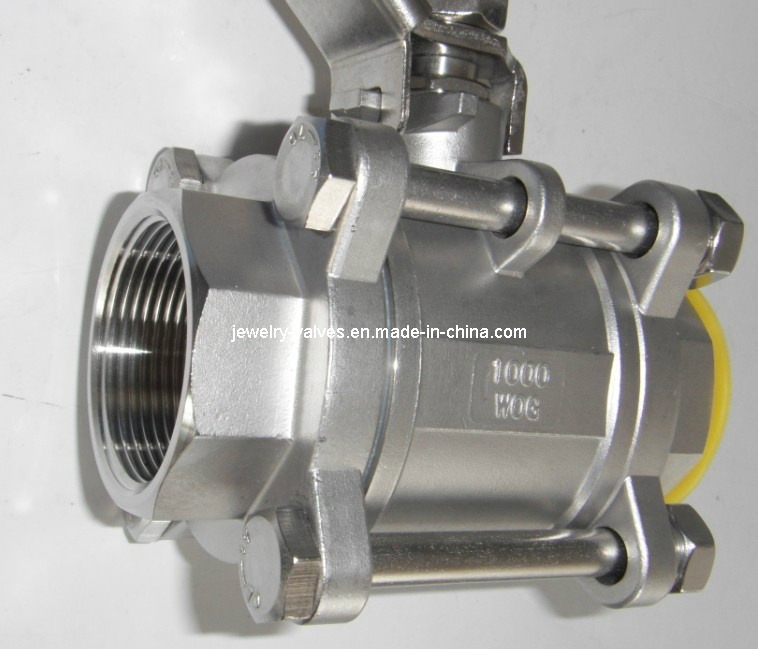 3PC Manual Stainless Steel Thread Ball Valve (Q11/61F-1000WOG)