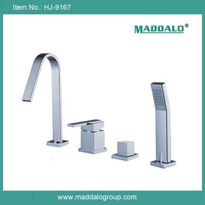 European Quality 4 Hole Side Mounted Bathtub Mixer Tap (HJ-9167)