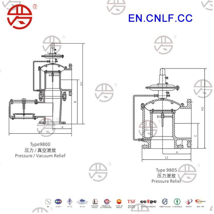 Lf-9800 Pilot Operated Pressure/Vacuum Relief Valve