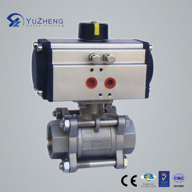 Stainless Steel 3PC Ball Valve with Actuator