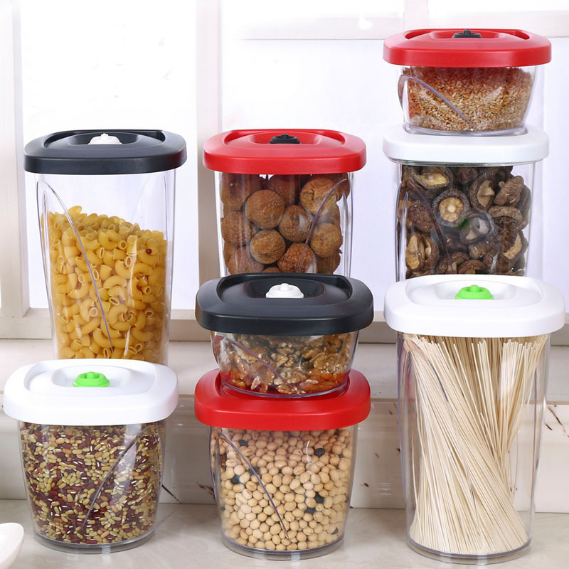 Plastic Transparent Vacuum Storage Crisper (K-052)