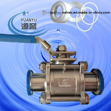 3PCS Sanitary Non Retention Ball Valve
