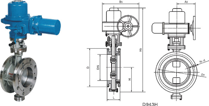 Flange Metal Seal Butterfly Valve (205)