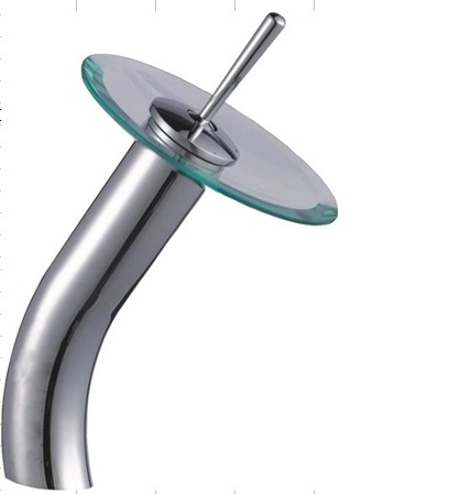 Modern Glass Faucet Lavatory Water Tap Basin Sink Mixer (QH0812)