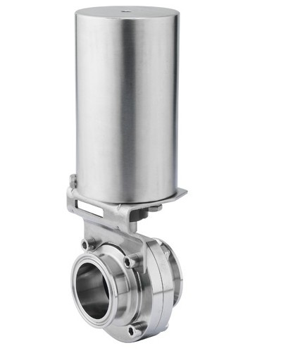 Intelligent Sanitary Clamped Pneumatic Butterfly Valve