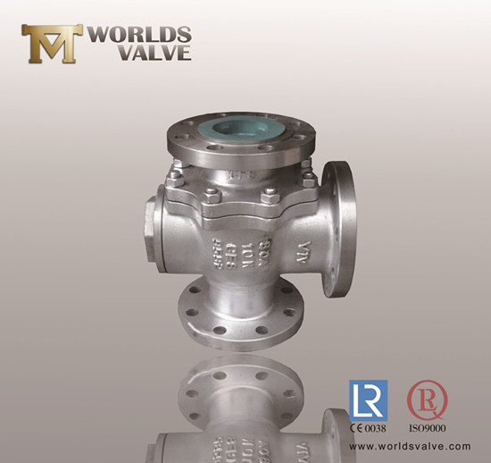 3 Way CF8m JIS10k Ball Valve