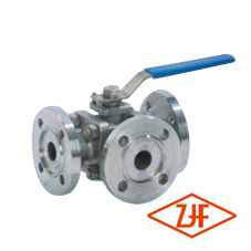 Stainless Flange Three - Piece Ball Valve