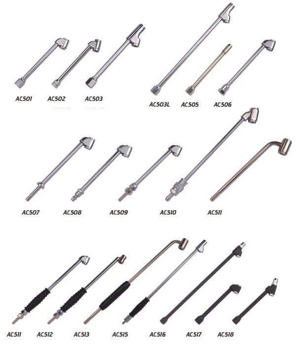 Dual Head Straight Lock-on Threads Air Chuck 1/4