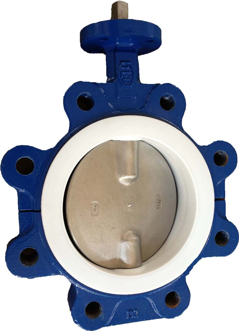 Lug Type Butterfly Valve Sipt Body PTFE Lined