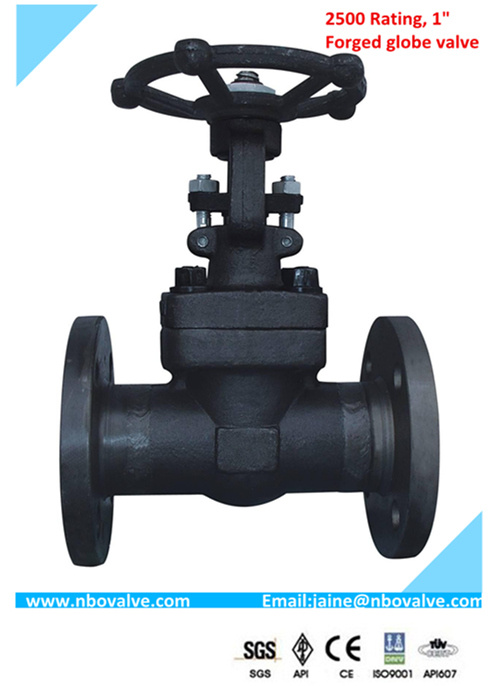 2500# Forged A105n/F22/F304 Flanged Globe Valve (1/2