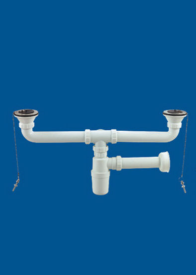 Dual Basin Waste Valve, Basin Drainer, Plastic Waste Valve