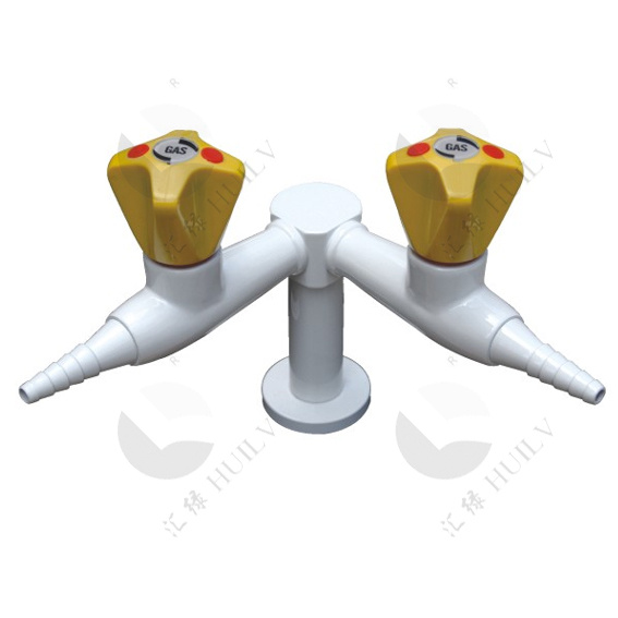 Best Sell Bench Top Double Head Brass Lab Gas Valve