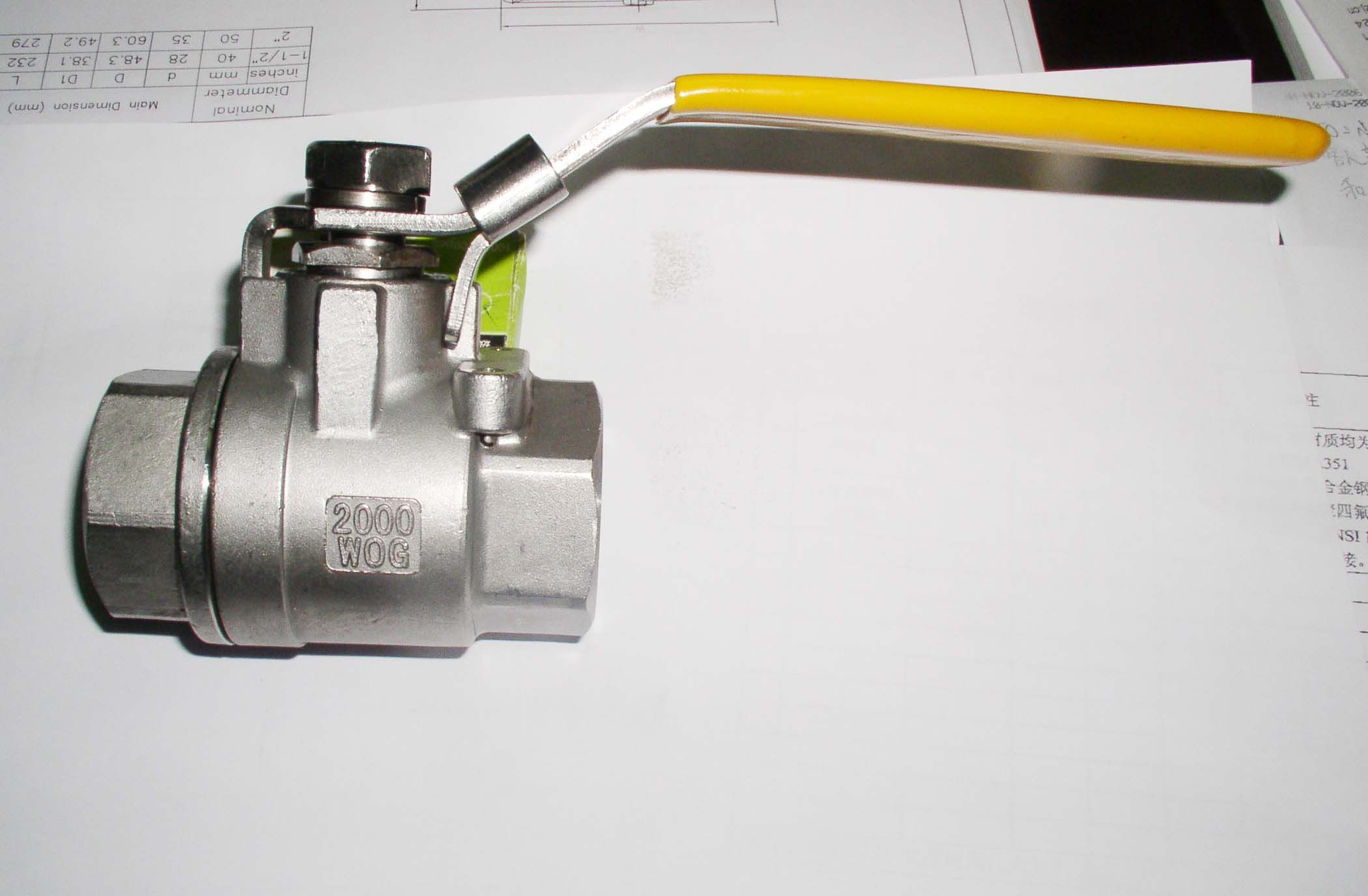 2-PC Thread Casting Ball Valve  (2000PSI)