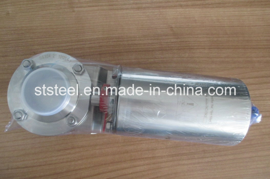 Ss304 4 Inch Pneumatic Butterfly Valve