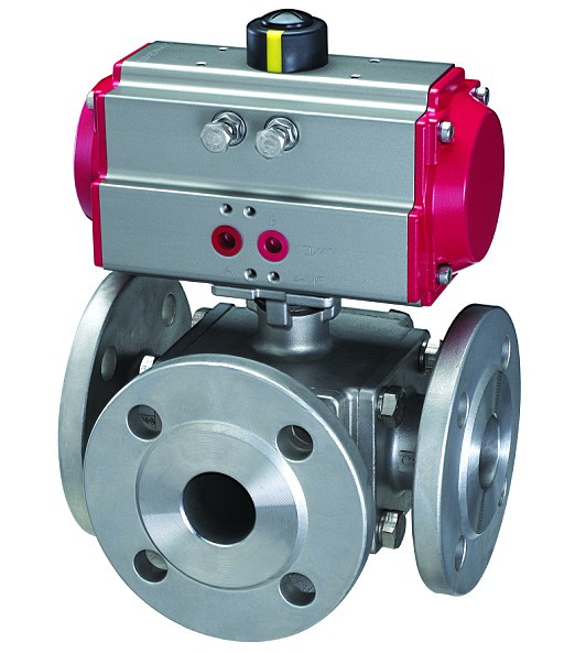 3 Way Pneumatic Ball Valve