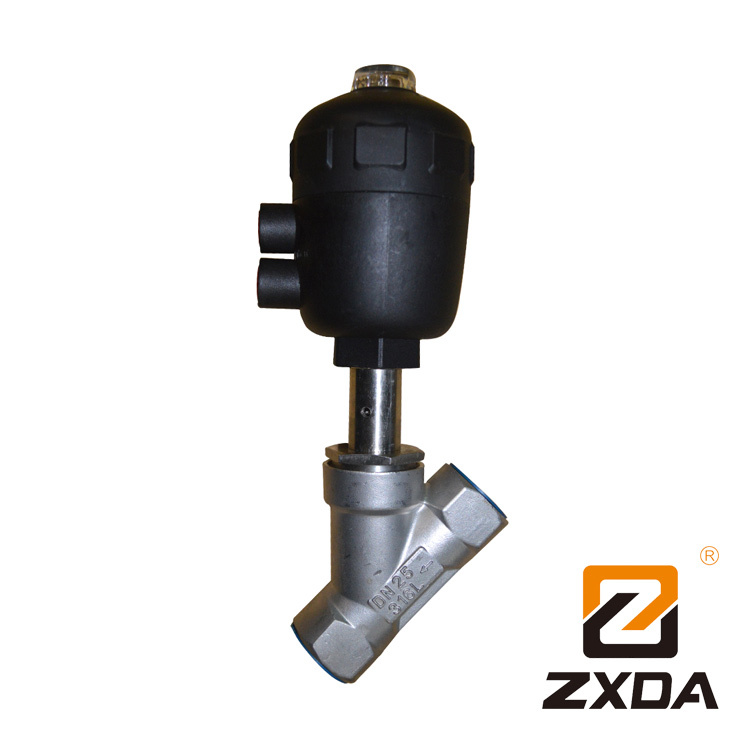 Pneumatic Angle Seat Valve Ss304 Threaded Angle Valve