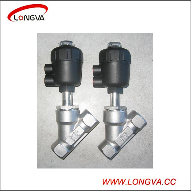 Sanitary Stainless Steel Pneumatic Angle Seat Valve