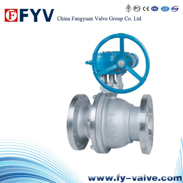 API Worm Gear Flanged Steel Floating Ball Valve