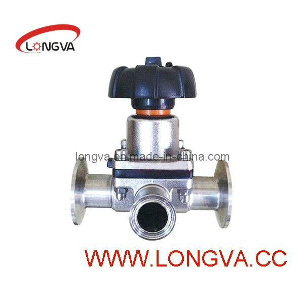 Sanitary Ss 3 Way Diaphragm Valve