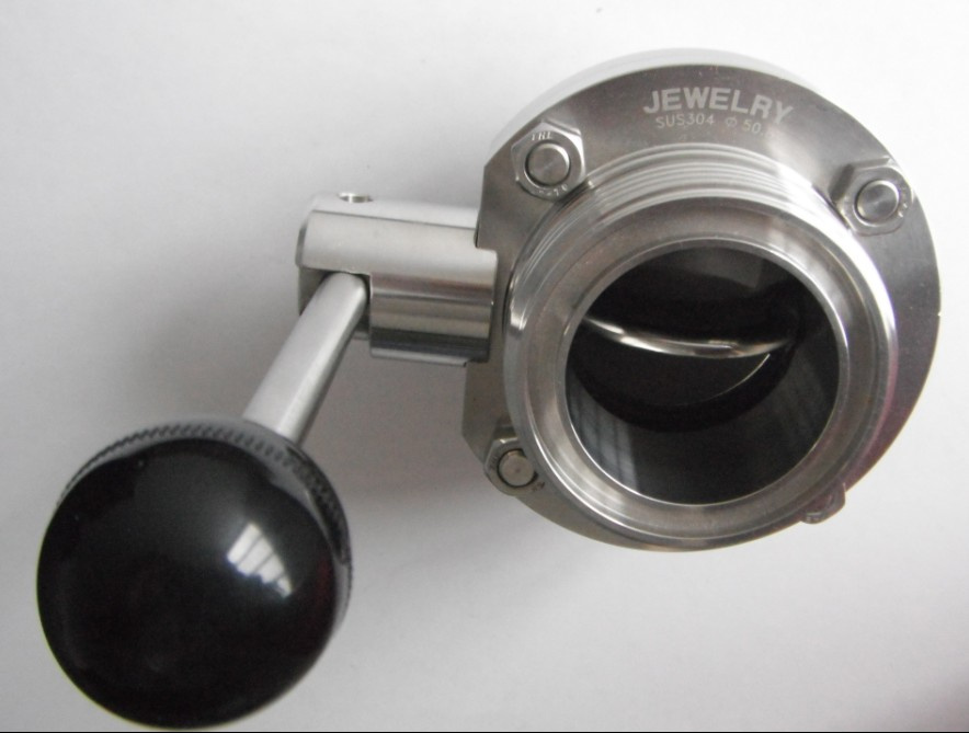 Food Grade Sanitary Stainless Steel Thread Butterfly Valve