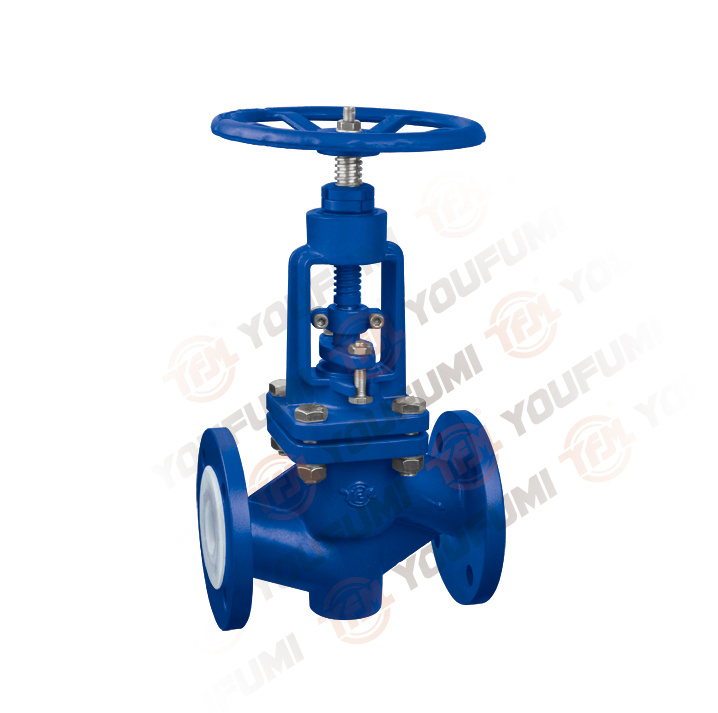 PFA Lined Globe Valve Pn16