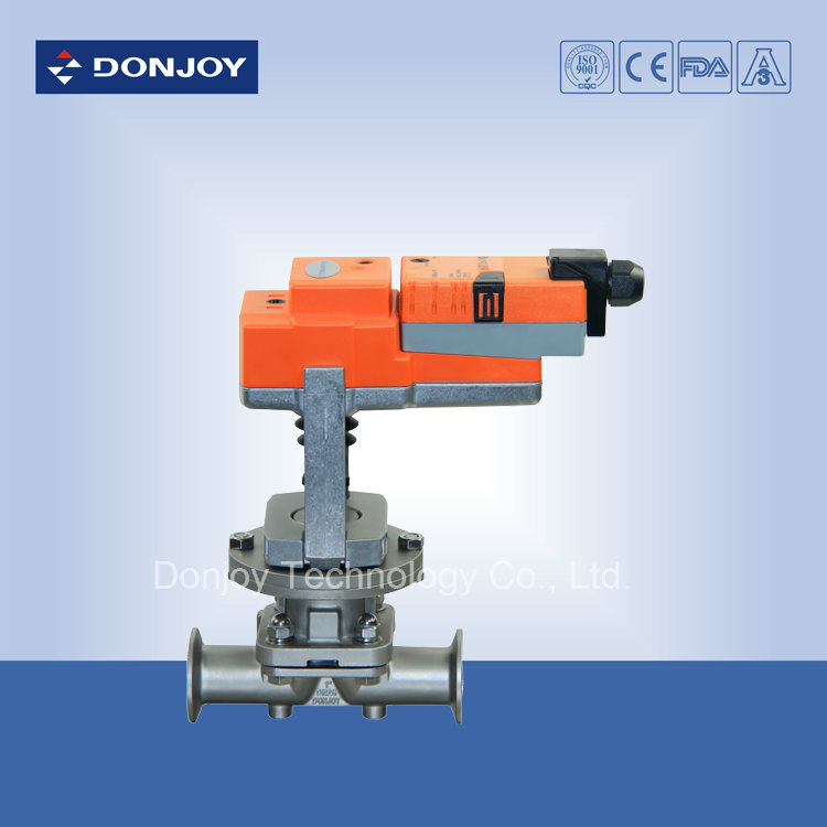 Electric Two Way Diaphragm Valve in Clamp End