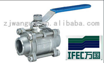 Sanitary Stainless Steel Weld 3PC Ball Valve