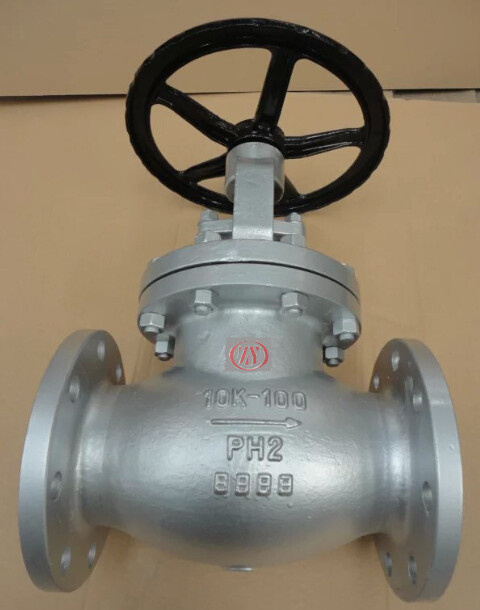 JIS 10k Dn100A pH2 or Wcb Flange Globe Valve