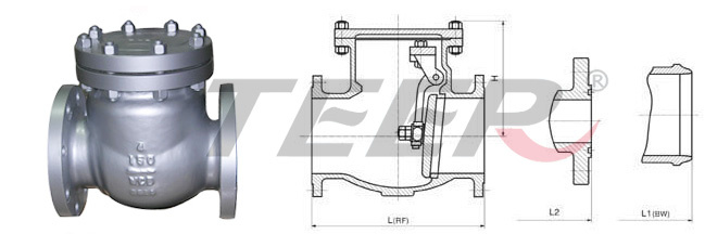 Lift Type Check Valve (H41H -150-300LB)