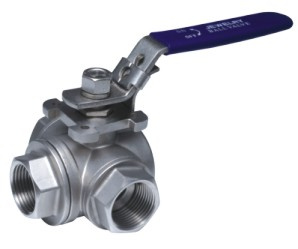 Stainless Steel Three Way T/L Type Thread Ball Valve