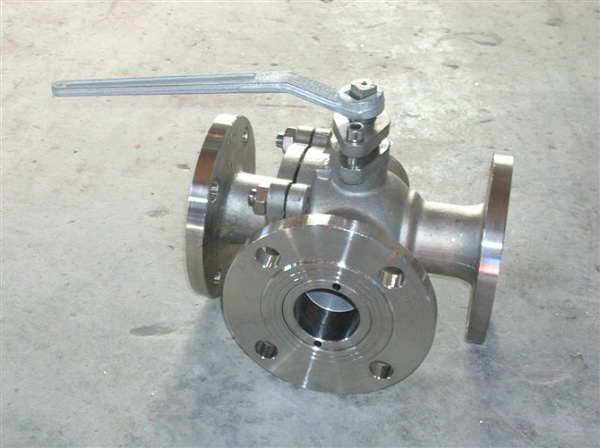 Ss304/316 Three-Way Flange Ball Valve 3 Piece