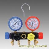 4-Valve Brass Refrigerant Manifold Pressure Gauges (PR1005C)