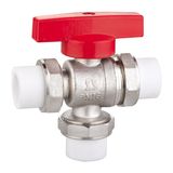 PP-R Brass Heating Triple Ball Valve (SS8020)