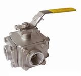 4-Way Stainless Steel Threaded Ending Ball Valve