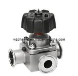 304/316L Sanitary 3 Way Clamped Diaphagm Valve (CF88149)