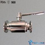 Sanitary Stainless Steel Ball Valve with Tri-Clamps Ends