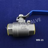 2-Part Stainless Steel 316L Ball Valve with Threaded Ends