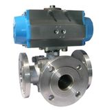 Pneumatic Flanged 3 Way Ball Valve