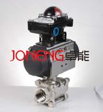 Stainless Steel Pneumatic 3pieces Ball Valve (JN-BLV1004)