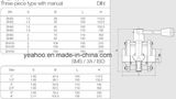 Three-Piece Butterfly Valve Stainless Steel Sanitary Manual