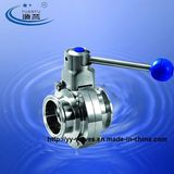 Stainless Steel Sanitary Tri Ferrule Butterfly Valve